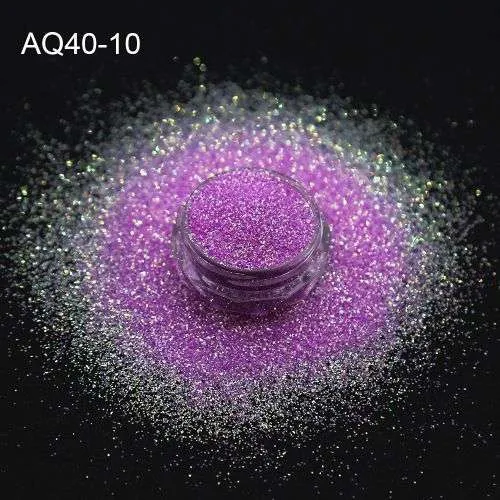 AQ40-10-Manufacturer supply bulk iridescent glitter polyester powder body nail Craft glitter