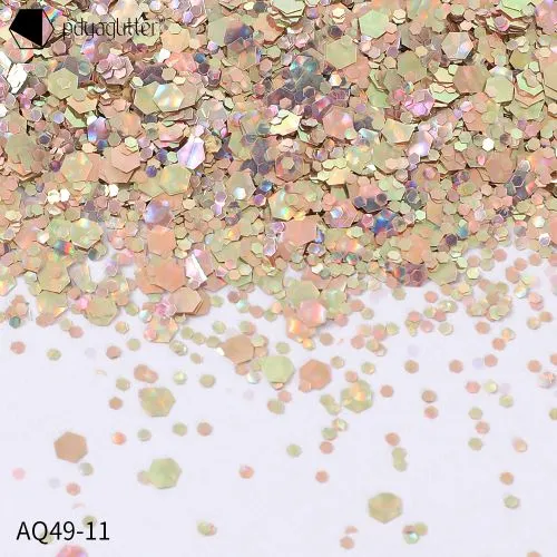 AQ49-11-supply Holographic Chunky bulk Glitter Body Face Festival Craft Mixed glitter