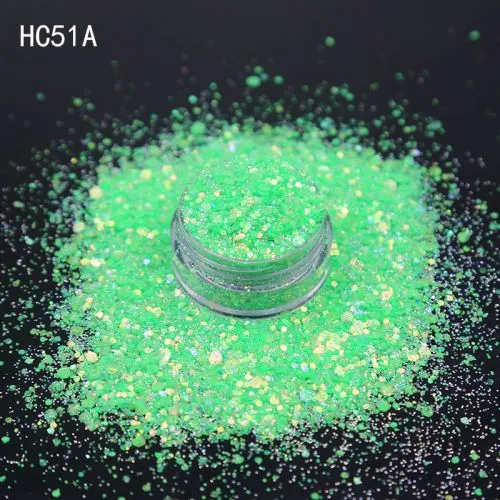 Iridescent Green Glitter for DIY Crafts, Resin Art, Nail Art & Party Decorations， Color Shifting Premium Craft Glitter Flakes