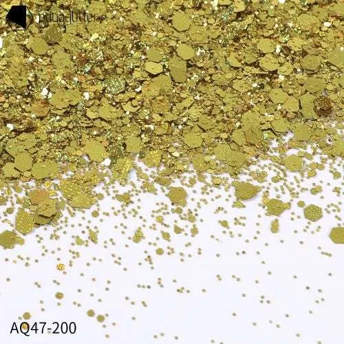 AQ47-200-factory supply Holographic Glitter New Selling Polyester Bulk chunky Glitter