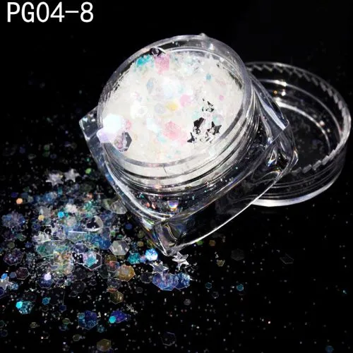 PG4_8-supply Bulk cosmetic grade chunky tumbler glitter