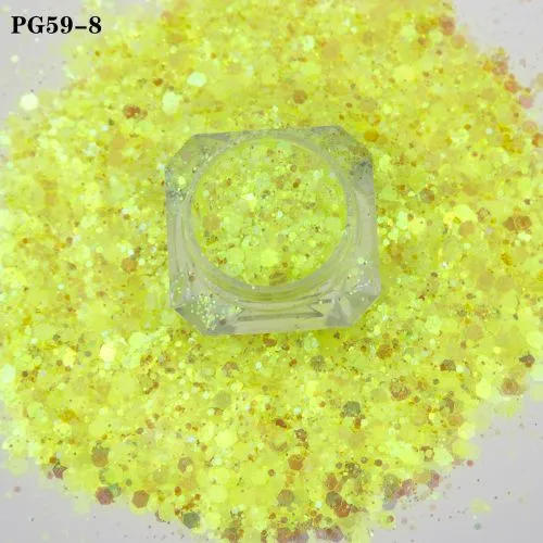PG59-8-supply Bulk Iridescent Polyester Glitter Body Nail decoration glitter
