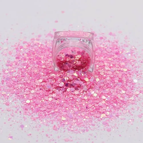 SRC01-Wholesale factory supply Non-Toxic Polyester Glitter Powder Mixed Chunky glitter
