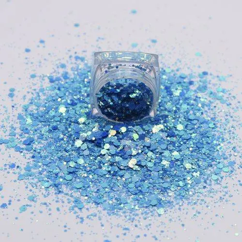 SRC07-supply Non-Toxic Polyester Glitter Powder DIY Mixed Chunky glitter
