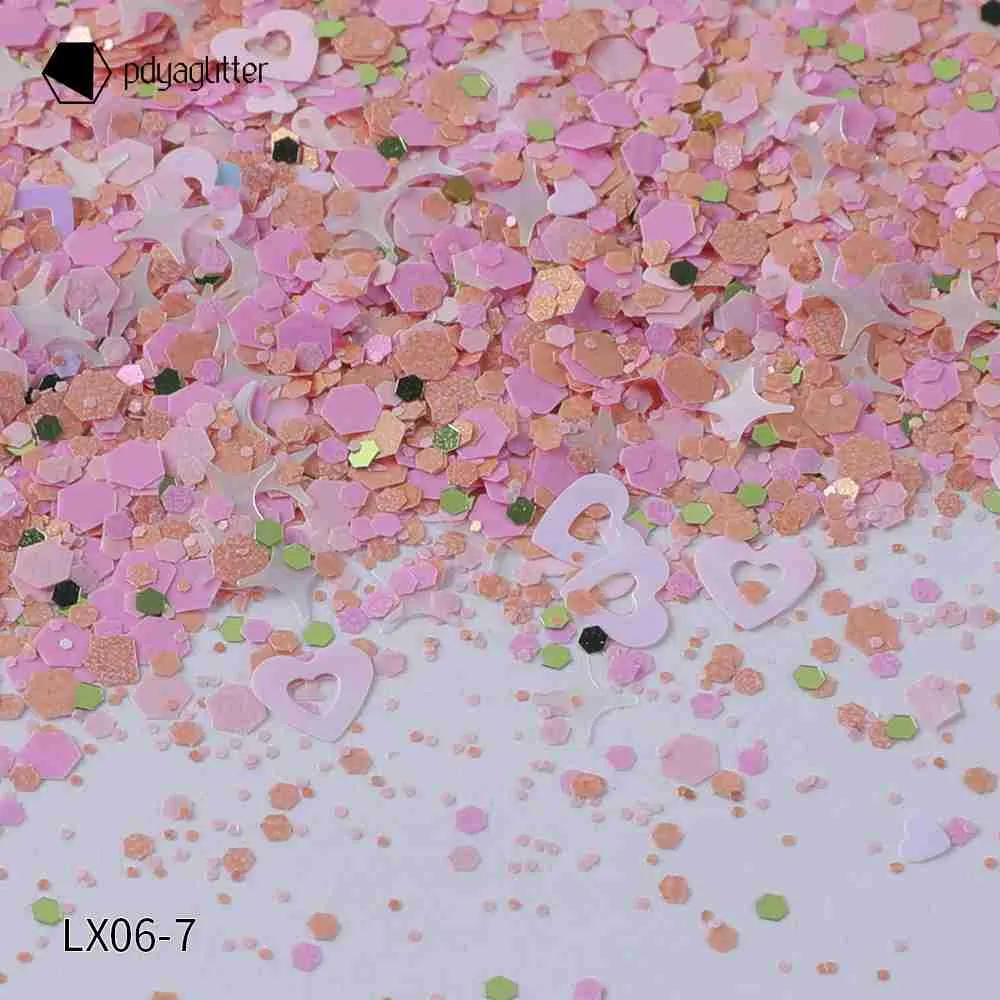 LX06-7(1)webp LX06-7 Iridescent Pink Glitter – Rainbow Pink Sparkle for Epoxy, Nails & Crafts